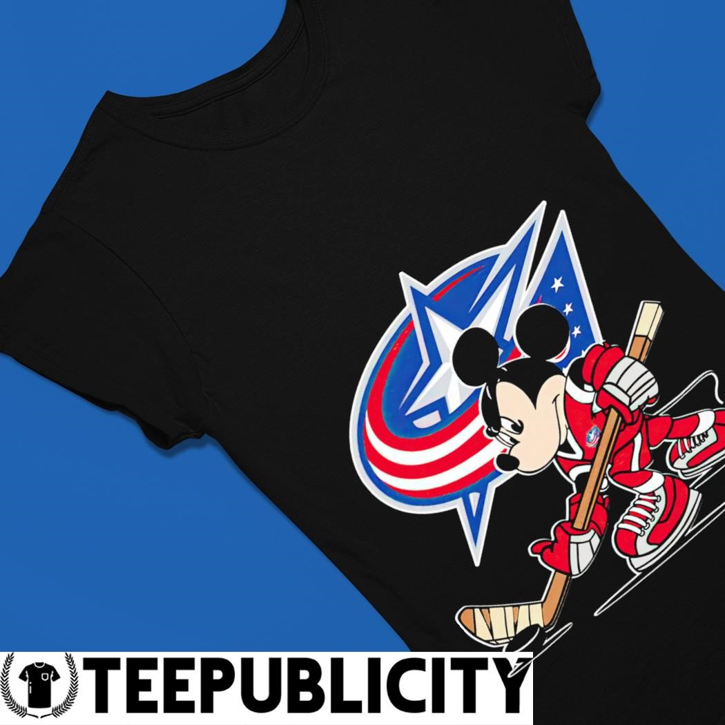 NHL Columbus Blue Jackets Mickey Mouse Disney Hockey T Shirt Hoodie