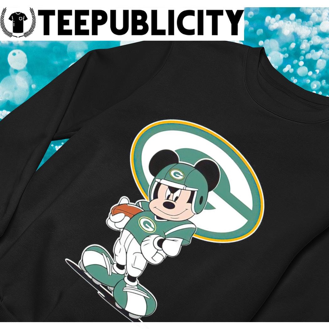 NFL Football Green Bay Packers Cheerful Mickey Mouse Shirt Youth T-Shirt