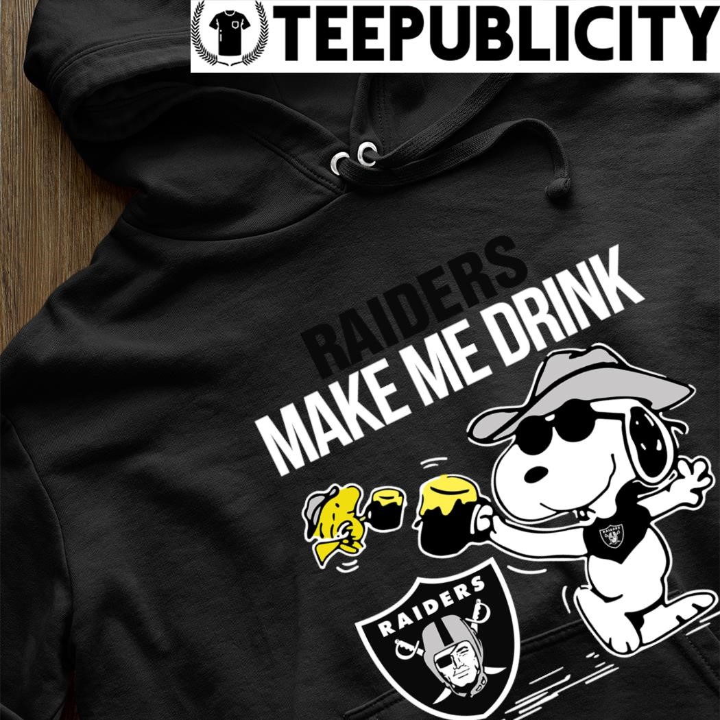 Las Vegas Raiders Snoopy make me drink cartoon T-shirt, hoodie, sweater,  long sleeve and tank top