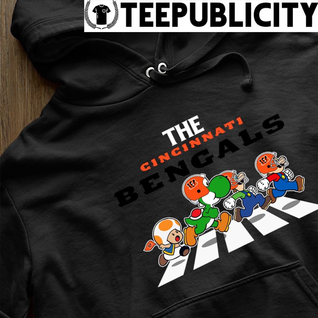 Mario The Cincinnati Bengals Abbey Road T-shirt, hoodie, sweater