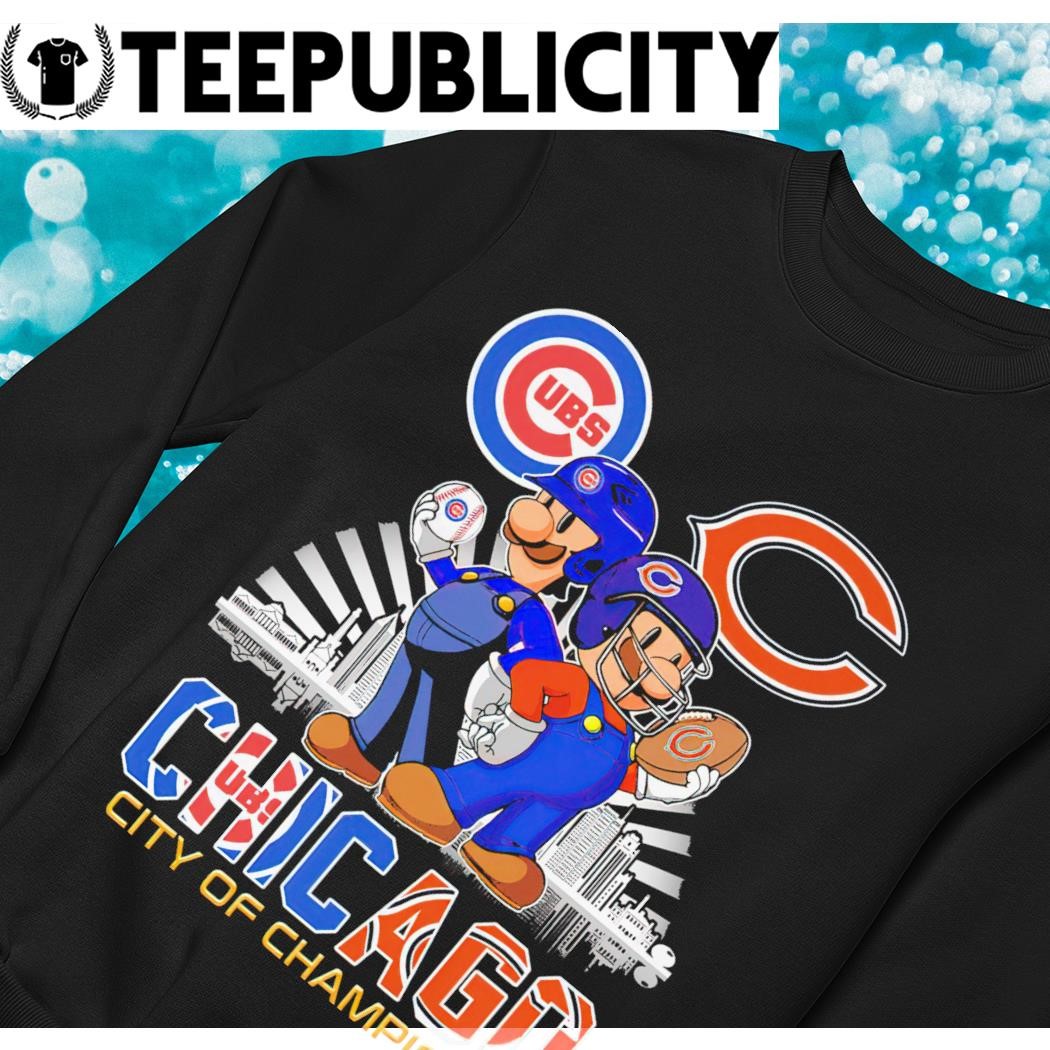 Mario and Luigi Chicago Cubs and Chicago Bears Chicago City of