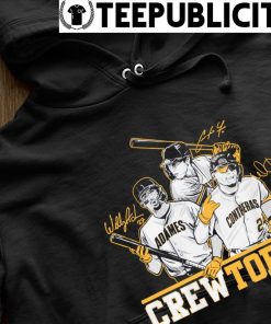 Christian yelich willy adames and william contreras crewtober shirt,  hoodie, sweater, long sleeve and tank top