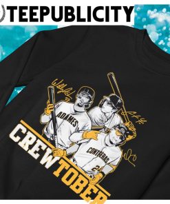 Milwaukee Brewers Christian Yelich Willy Adames and William Contreras  crewtober signature shirt, hoodie, sweater, long sleeve and tank top