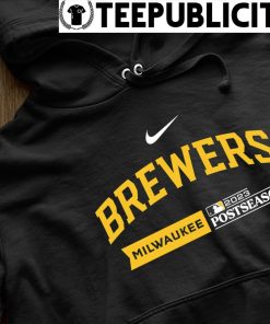 Official Milwaukee brewers nike 2023 postseason dugout T-shirt