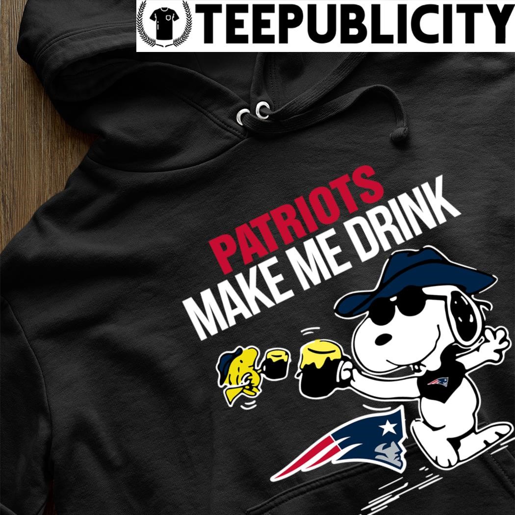 Patriots Snoopy Make Me Drink shirt,sweater, hoodie, sweater, long sleeve  and tank top