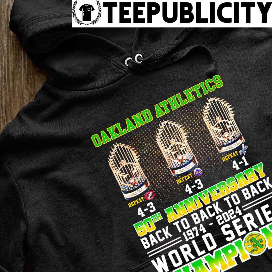 Oakland Athletics 50th anniversary back to back to back 1974 2024