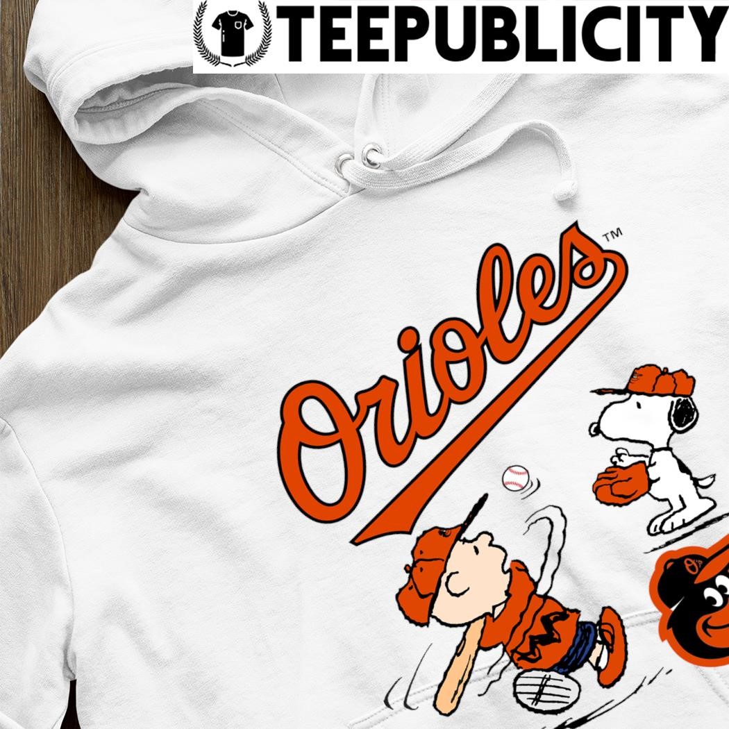 Snoopy and Charlie Brown play Baseball Orioles T Shirt, hoodie, sweater and  long sleeve