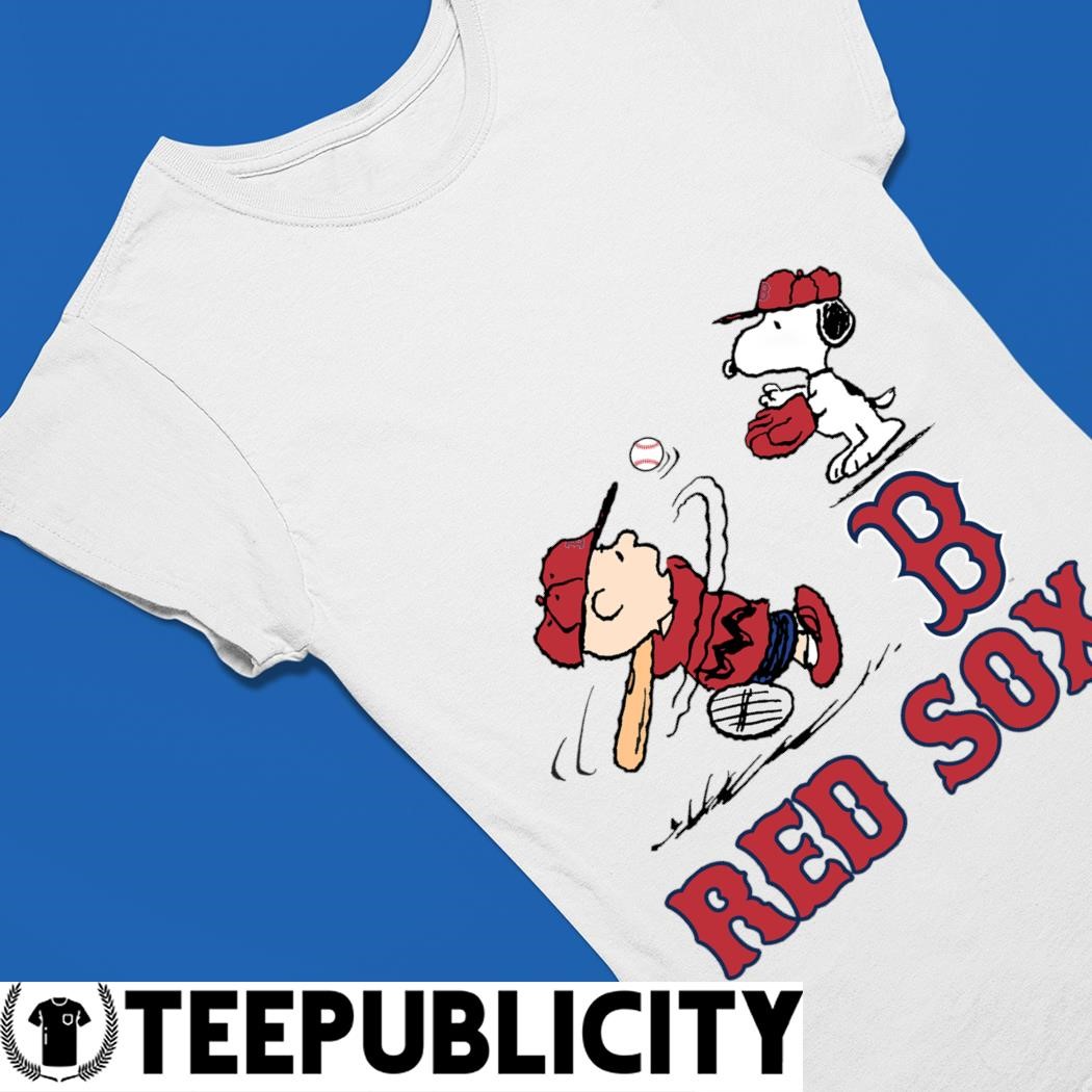 Peanuts Charlie Brown And Snoopy Playing Baseball Boston Red Sox T Shirt -  Limotees