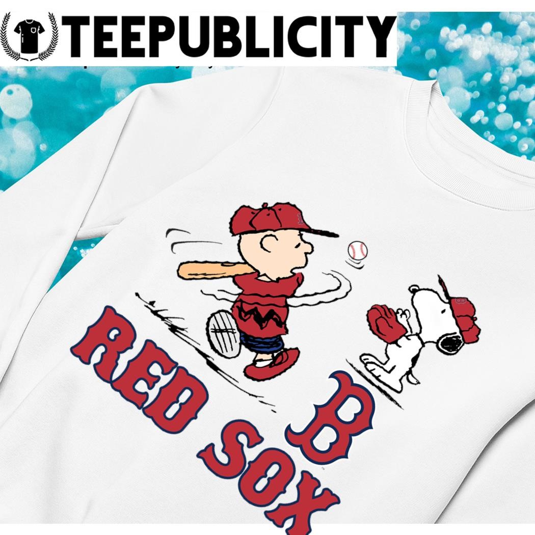 Official Peanuts Charlie Brown And Snoopy Playing Baseball Boston Red Sox  Shirt - Limotees