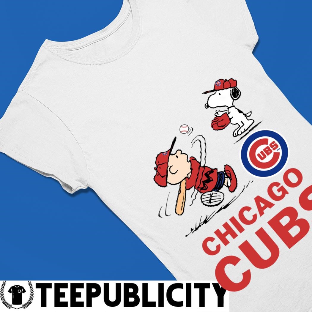 Peanuts Charlie Brown And Snoopy Playing Baseball Chicago Cubs T-Shirt -  TeeNavi