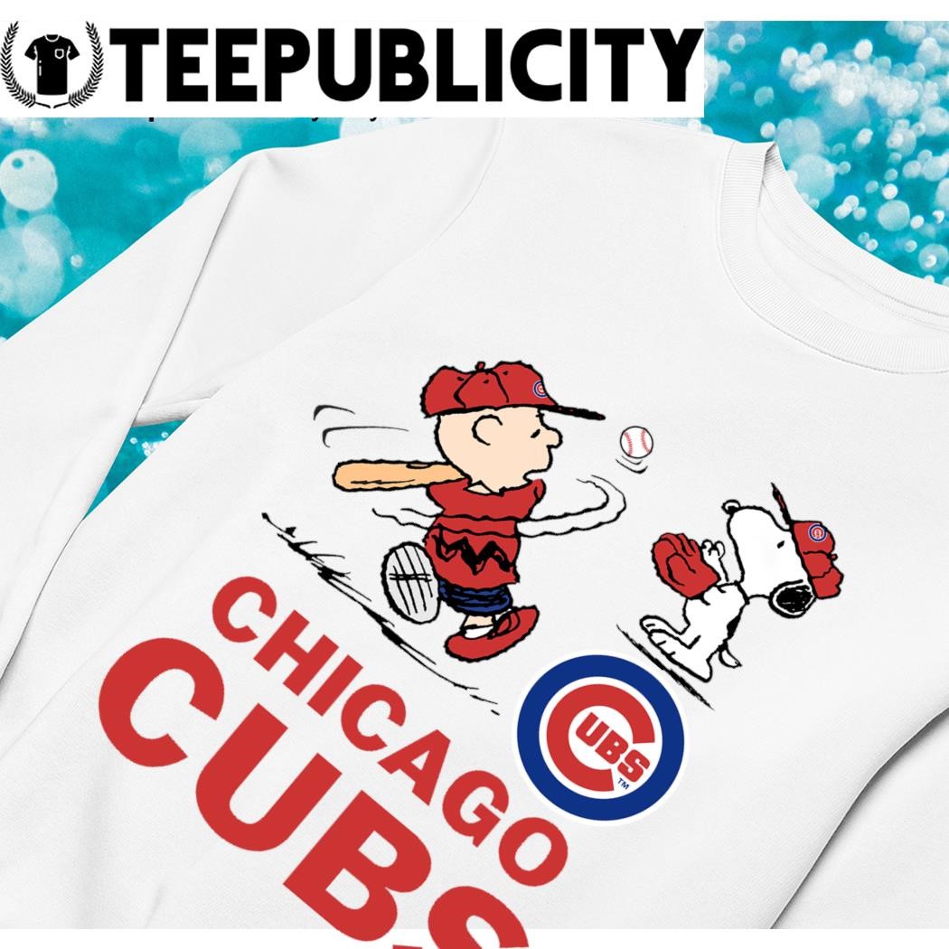 Official Snoopy And Charlie Brown Play Baseball Chicago Cubs Logo T shirt -  Limotees