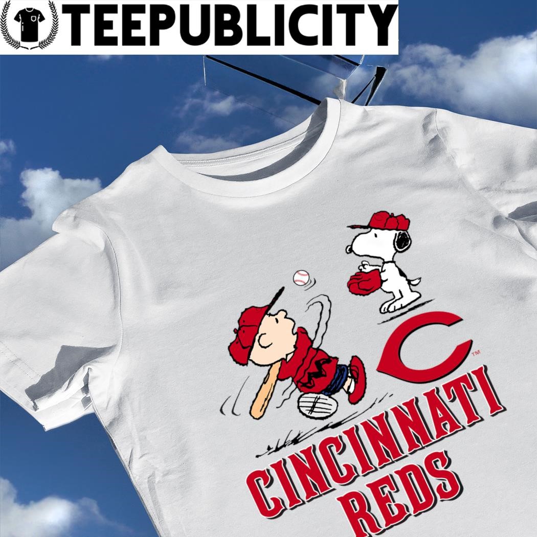 Peanuts Charlie Brown And Snoopy Playing Baseball Cincinnati Reds