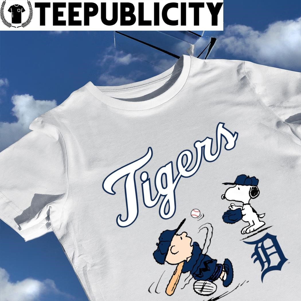 MLB Detroit Tigers Snoopy Charlie Brown Woodstock The Peanuts Movie Baseball  T Shirt Youth Sweatshirt