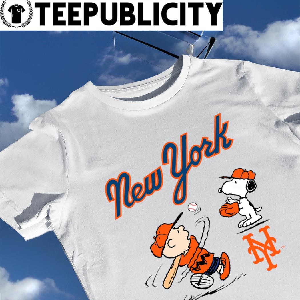 Official new York Mets Charlie Brown Snoopy New York Mets T-Shirt