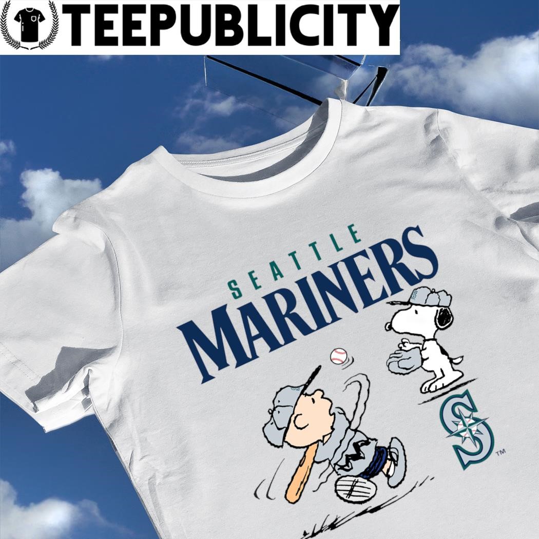 Peanuts Charlie Brown And Snoopy Playing Baseball Seattle Mariners
