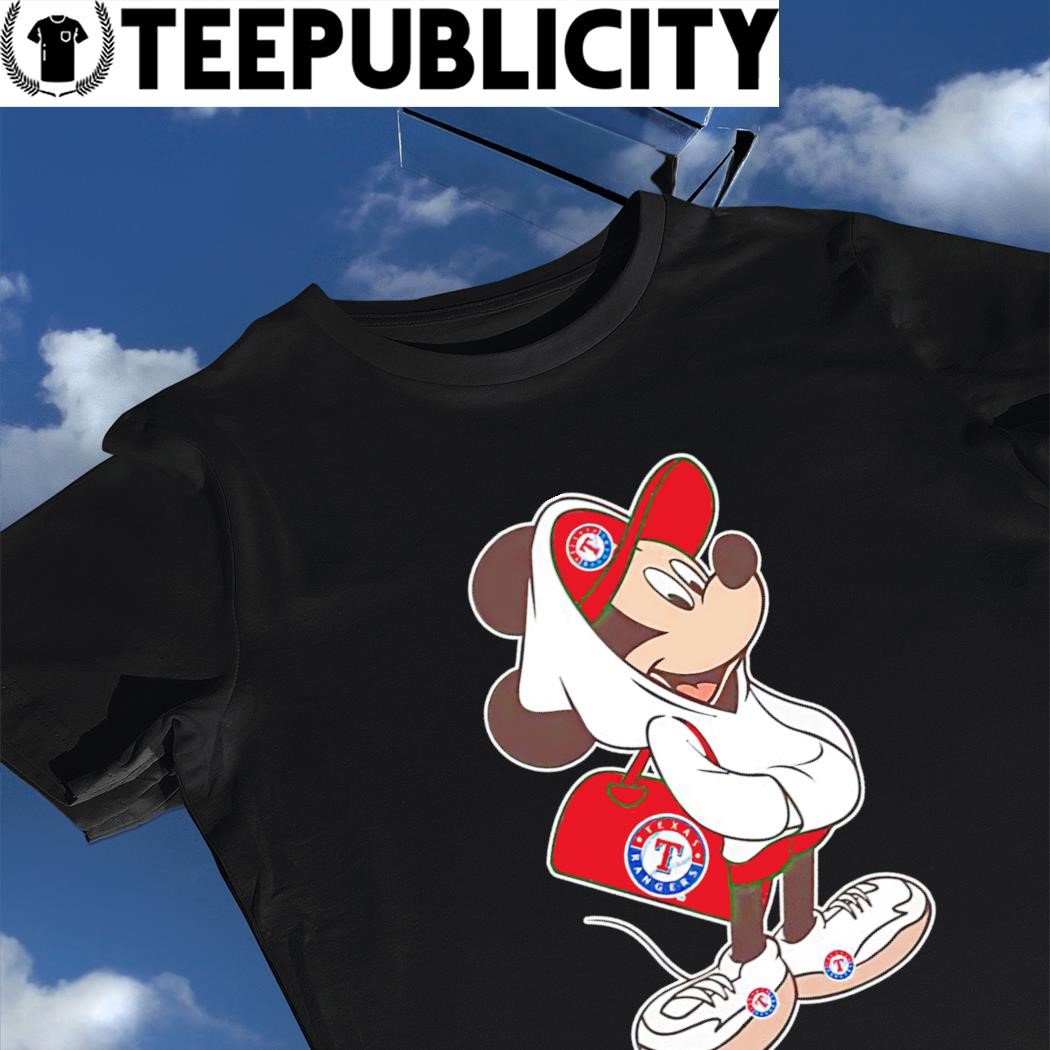 Texas Rangers Mickey Donald And Goofy Baseball Youth T-Shirt 