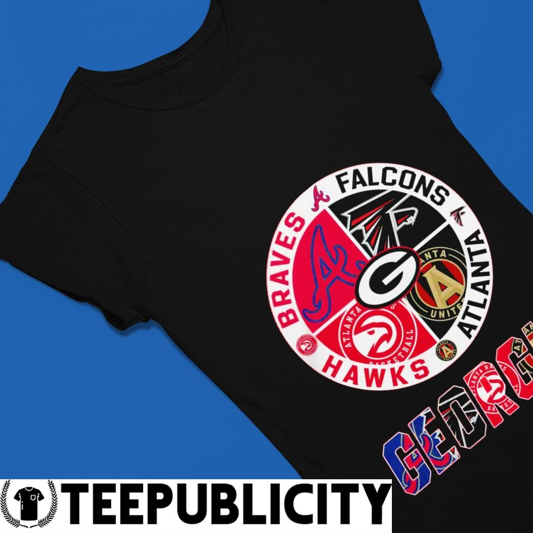 Design georgia circle logo sport teams falcons Bulldogs hawks braves shirt,  hoodie, sweater, long sleeve and tank top