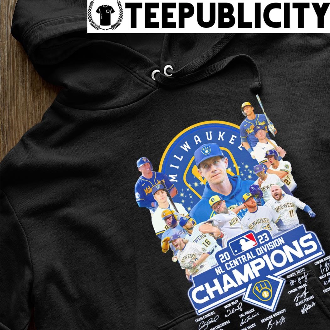 Milwaukee Brewers Nl Central Division champions signatures shirt