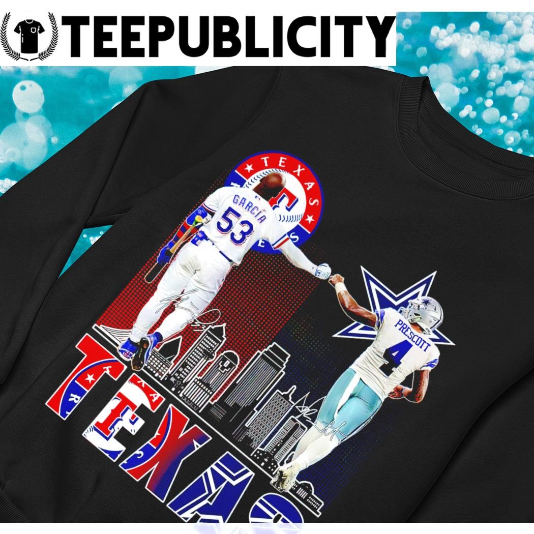 Texas Rangers Adolis García and Dallas Cowboys Dak Prescott Dallas City  shirt, hoodie, sweater, long sleeve and tank top