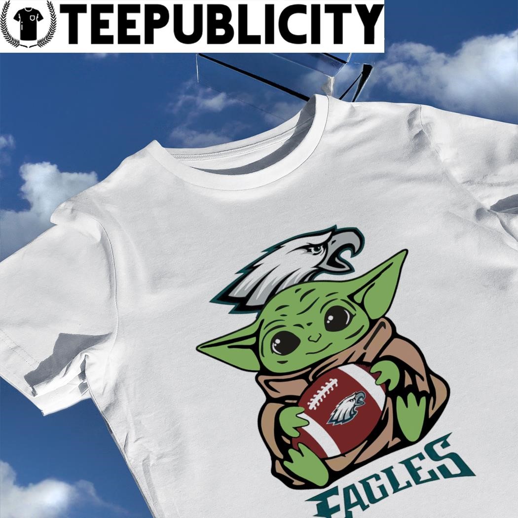Yoda in Blue and White Striped Football Jersey