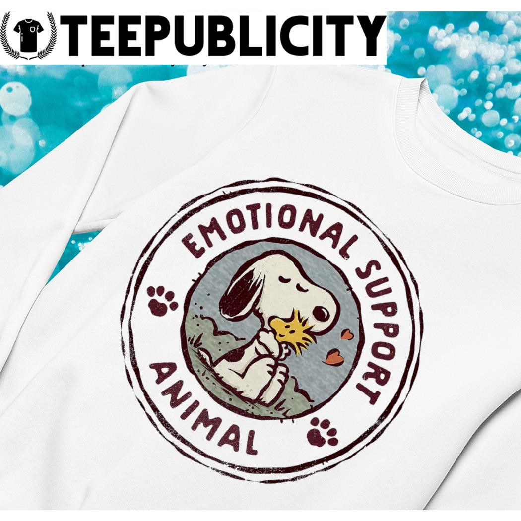 Support top hoodie, sleeve Animal Woodstock hug tank and long shirt, sweater, Snoopy Emotional logo