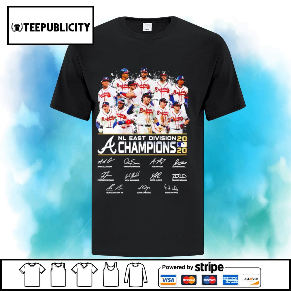 2019 NL East Division Champions Atlanta Braves Signatures T-Shirt - TeeNavi