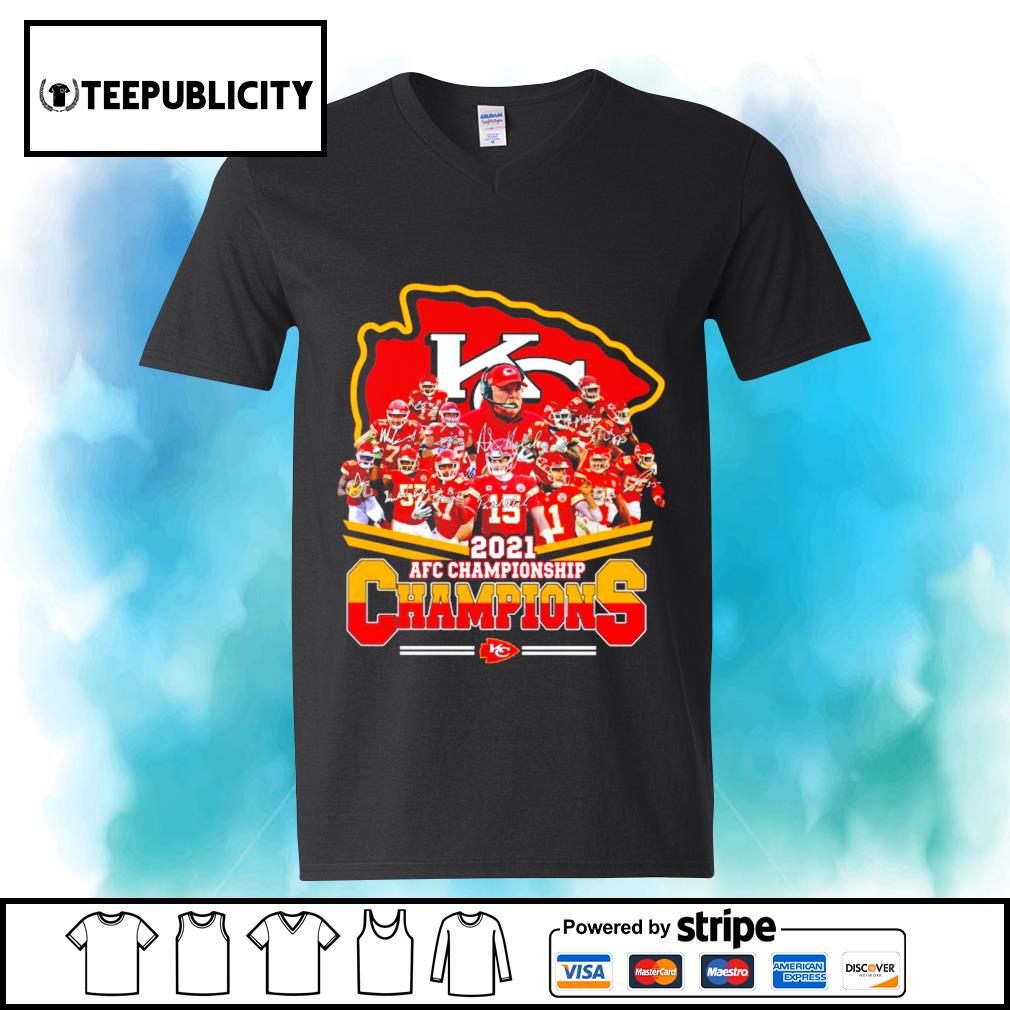 Kansas City Chiefs 2021 AFC Championship Champions signatures shirt,  hoodie, sweater, long sleeve and tank top