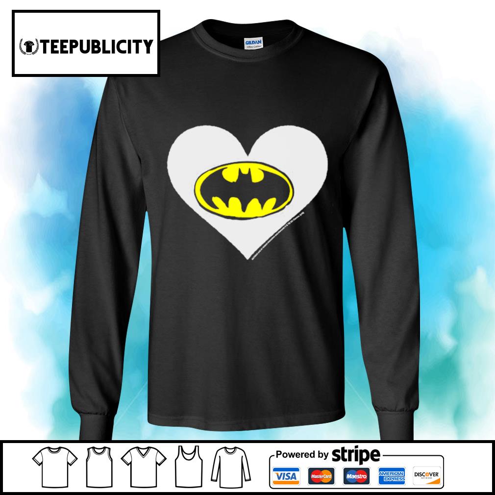 shirt, Day and top logo Comics long hoodie, Batman heart tank sleeve sweater, Valentine\'s DC